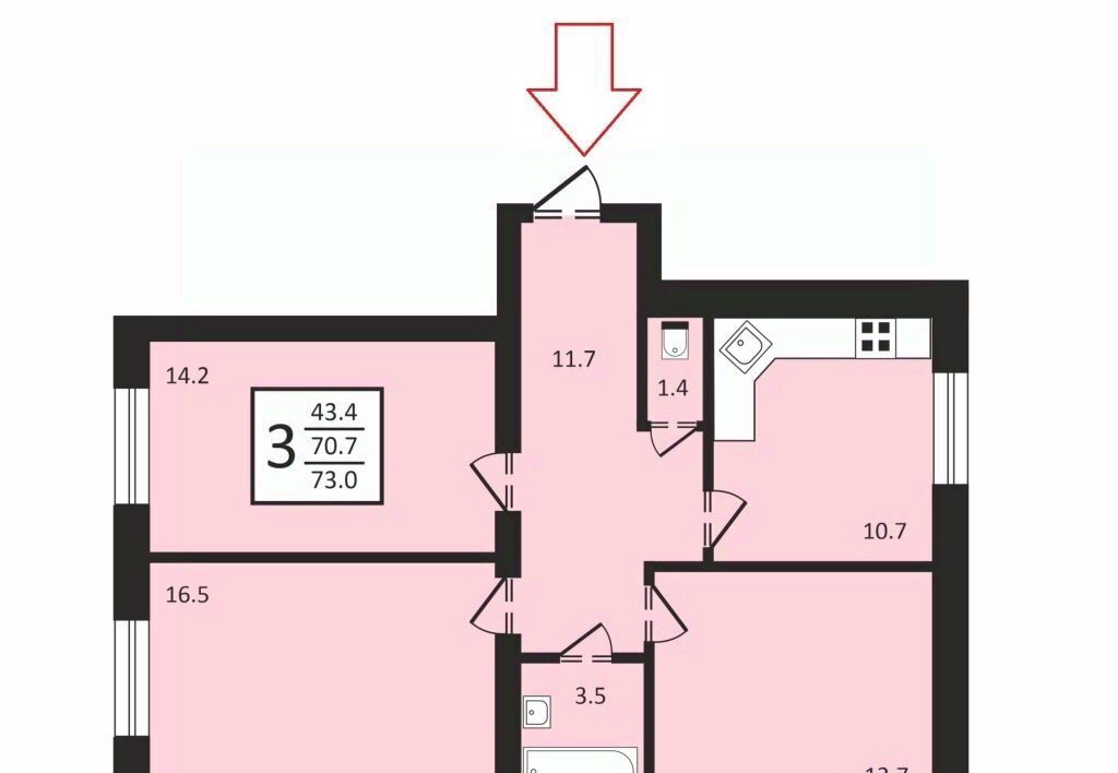 квартира г Владимир р-н Октябрьский ул Новгородская 35к/2 фото 12