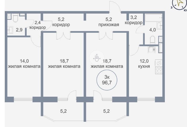 квартира г Нефтеюганск Строящийся жилой дом, городской округ Нефтеюганск фото 6