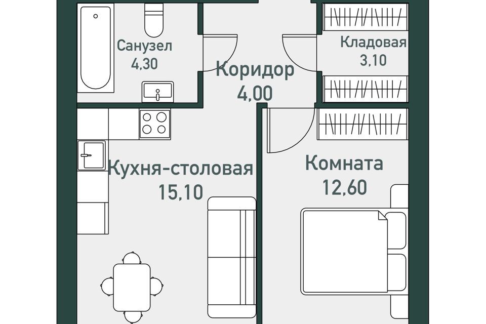 квартира р-н Сосновский п Западный Спортивная улица, 22 фото 1