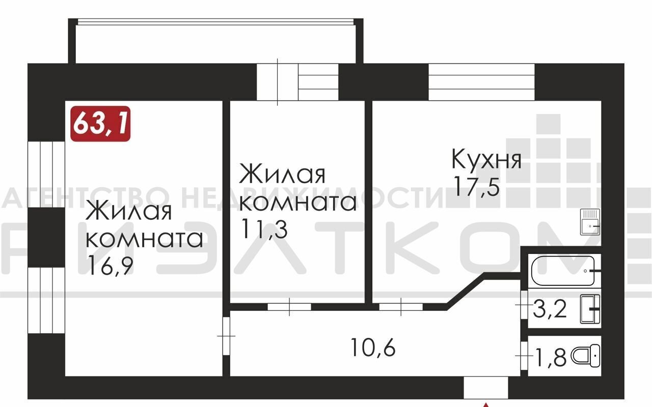 квартира г Благовещенск ул Зейская 12 фото 3