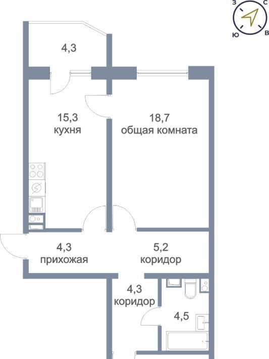 квартира г Нефтеюганск мкр 17-й 7/1 фото 1