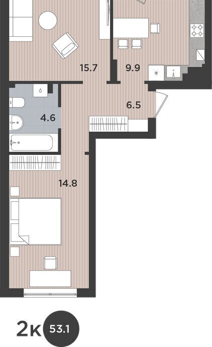 квартира г Калининград р-н Московский ул Тихорецкая 16ак/3 ЖК «Левада» фото 1