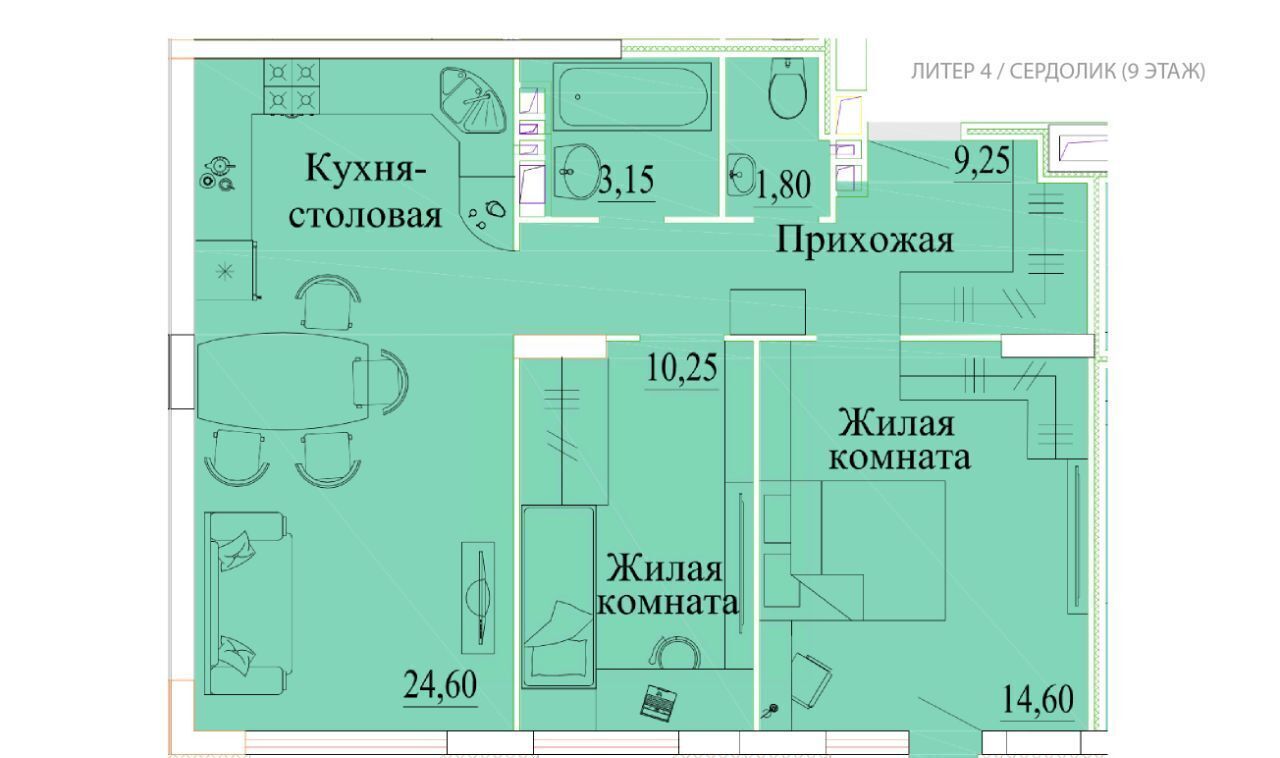 квартира г Иваново р-н Октябрьский микрорайон Самоцветы фото 1