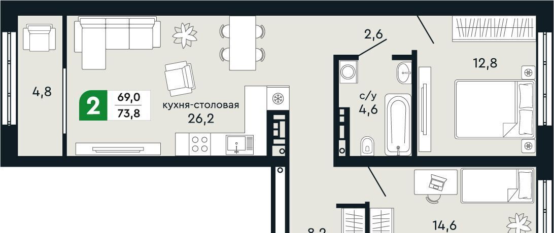 квартира г Верхняя Пышма Проспект Космонавтов фото 1