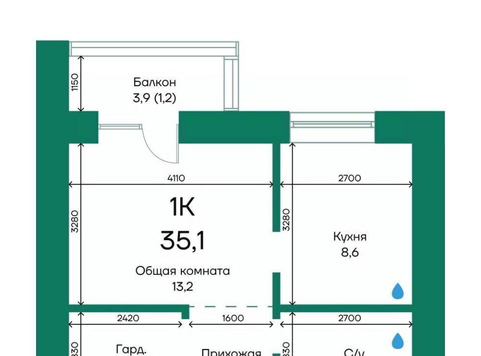 квартира г Барнаул р-н Индустриальный ул Просторная 390к/1 фото 1