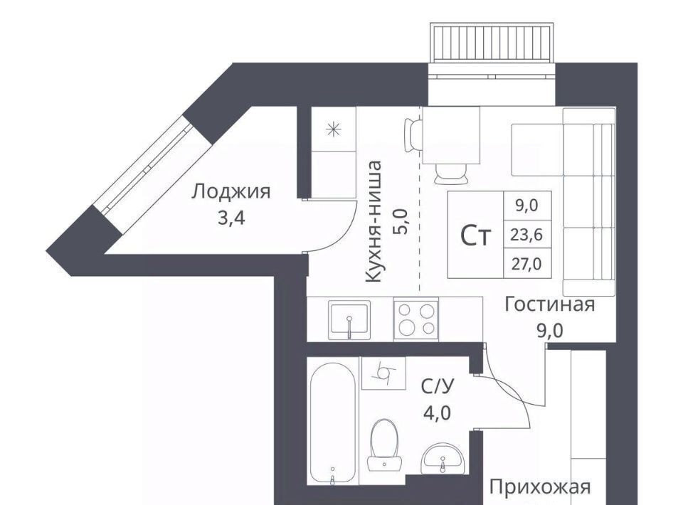квартира г Новосибирск р-н Калининский Заельцовская ЖК Дежнёв фото 1