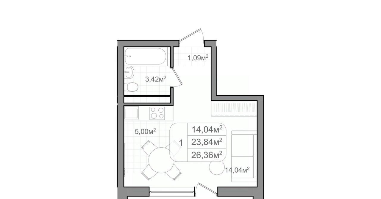 квартира г Волгоград р-н Советский ул им. Чебышева 38/1 ЖК "FAKULTET" фото 1