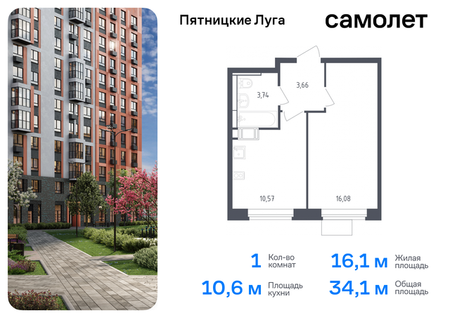 квартира ЖК Пятницкие Луга Химки г, Пятницкое шоссе, жилой комплекс Пятницкие Луга, к 2/2, Юрлово д фото