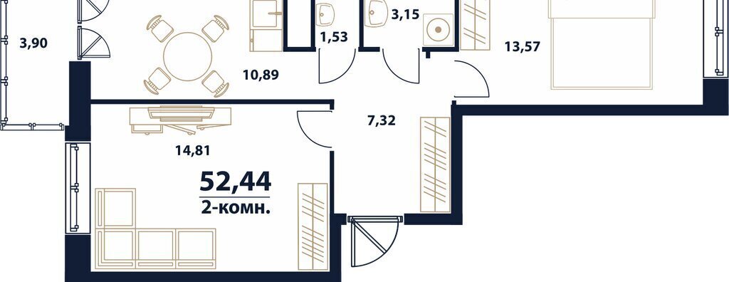 квартира г Ульяновск р-н Заволжский 17-й квартал Новый Город ЖК Атмосфера 5 Город фото 1