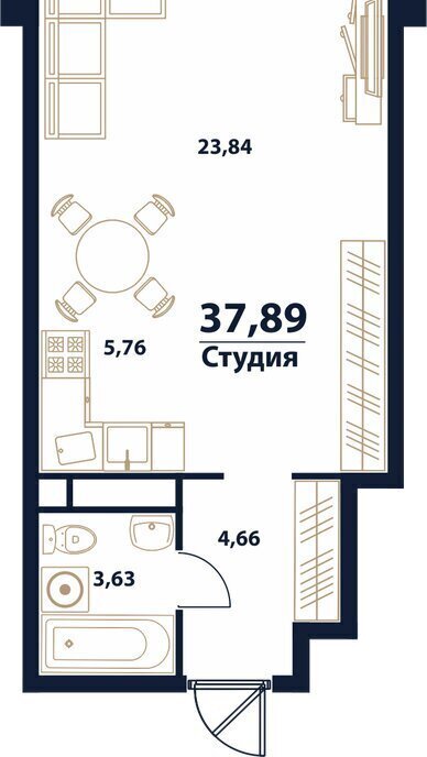 квартира г Ульяновск р-н Заволжский 17-й квартал Новый Город ЖК Атмосфера 5 Город фото 1