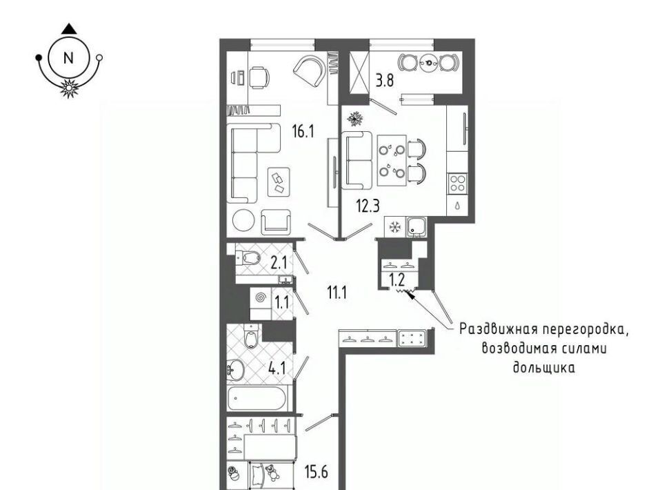 квартира г Санкт-Петербург метро Балтийская б-р Измайловский 9 фото 1