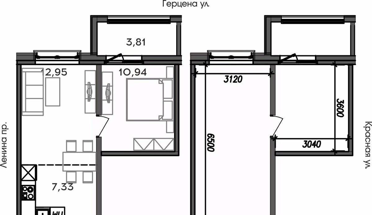 квартира г Петрозаводск ул Герцена 32 Центр район Петрозаводска фото 1