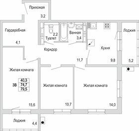 квартира г Набережные Челны р-н Комсомольский городской округ Набережные Челны, Жилой комплекс Дружный фото 1