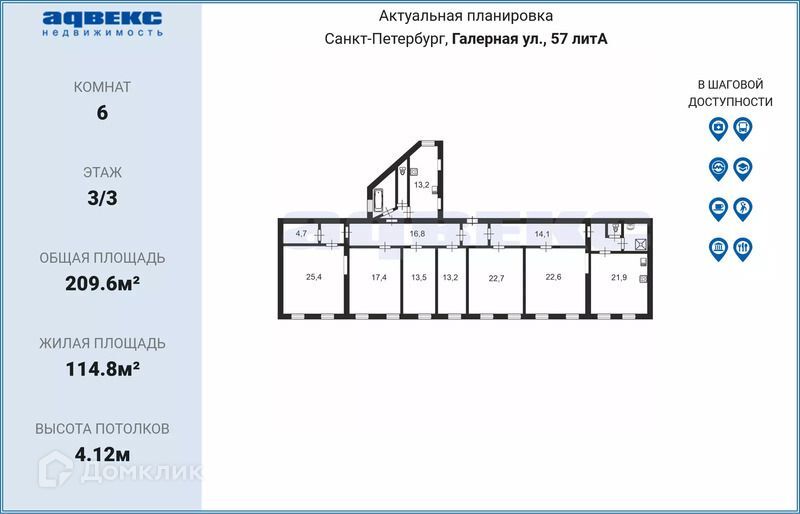 квартира г Санкт-Петербург р-н Адмиралтейский ул Галерная 57 Адмиралтейский фото 6