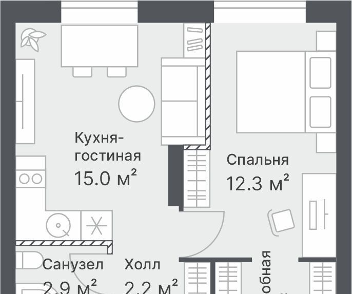 квартира г Тюмень р-н Калининский ул Кремлевская 95 Калининский административный округ фото 3