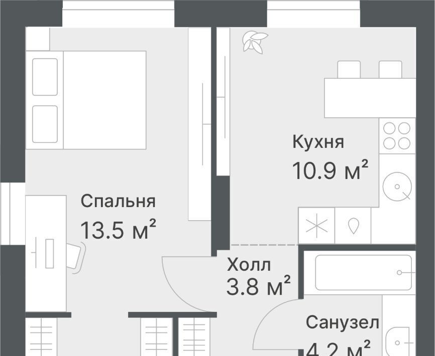 квартира г Тюмень р-н Калининский ул Кремлевская 95 фото 3