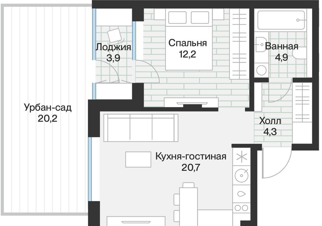 квартира г Тюмень р-н Калининский ул Игоря Комиссарова 20 фото 2