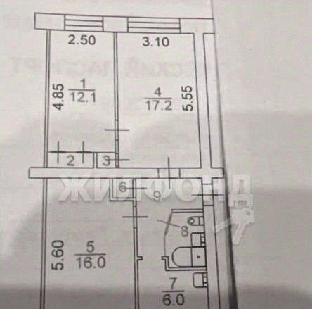 квартира г Томск р-н Кировский ул Карташова 54 фото 5
