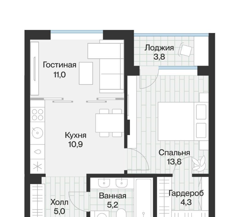 квартира г Тюмень р-н Калининский ул Ямская 1/22 ЖК «Эклипт» 159с фото 1