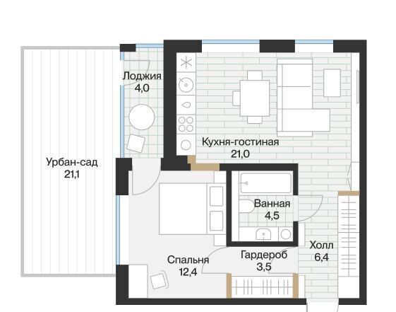 квартира г Тюмень р-н Калининский ул Игоря Комиссарова 15 фото 2