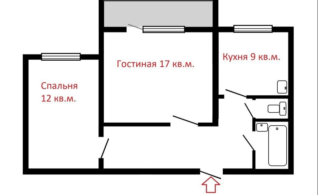 квартира г Красноярск р-н Советский Северный ул Урванцева 15 фото 24