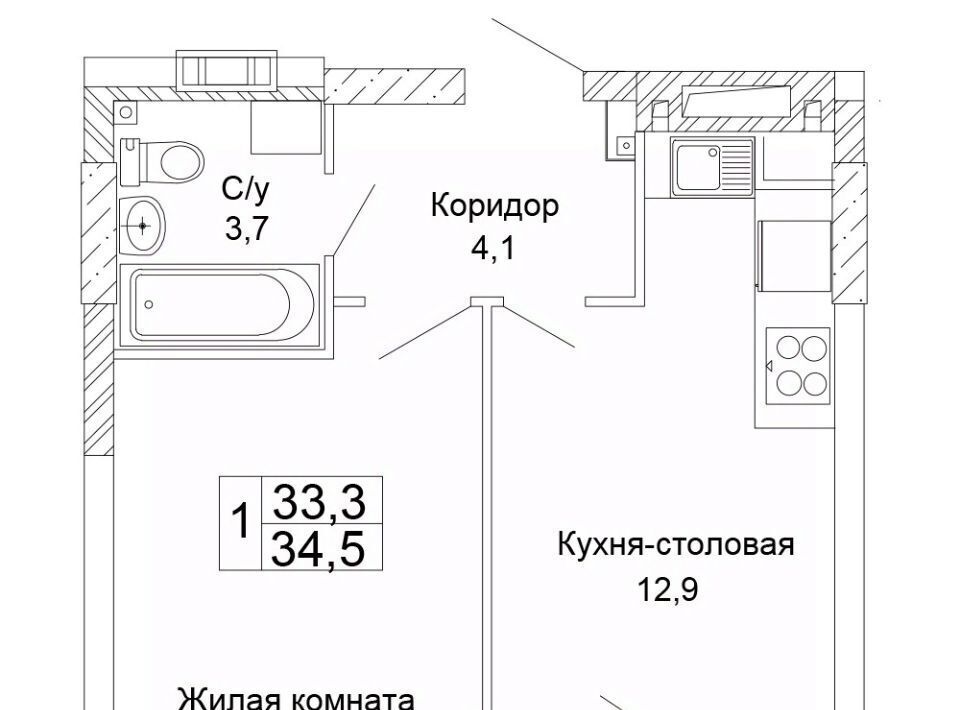 квартира г Волгоград р-н Кировский ЖК «Колизей» фото 1