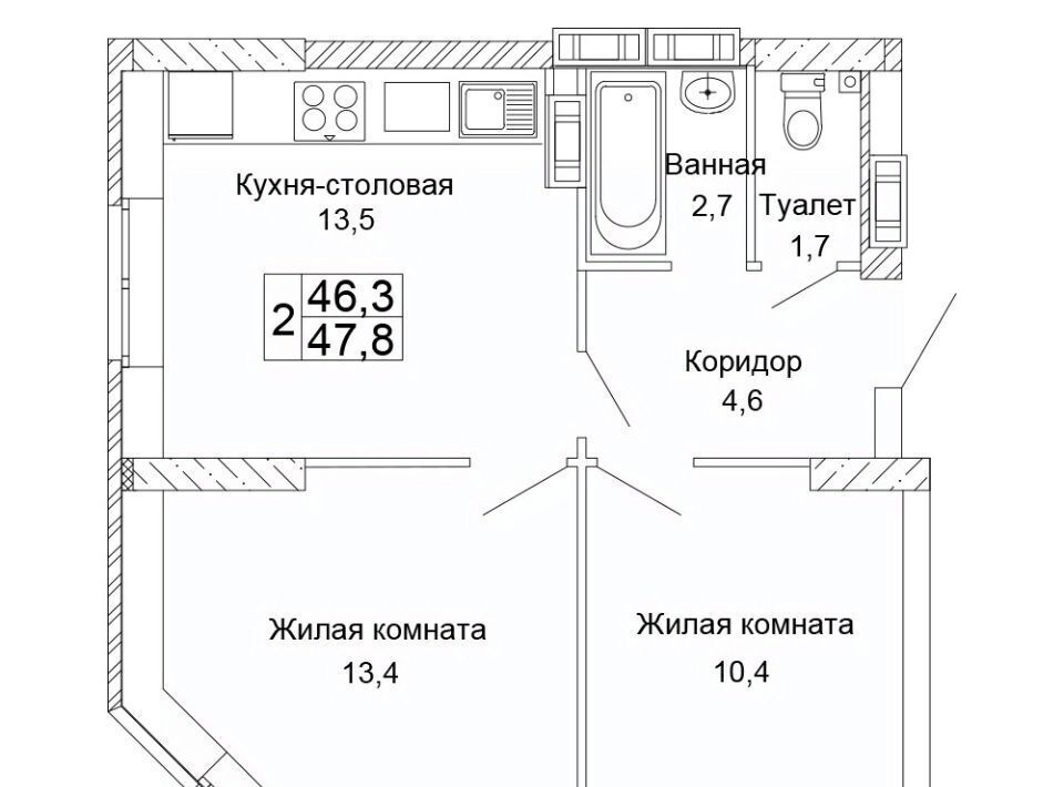 квартира г Волгоград р-н Кировский ЖК «Колизей» фото 1