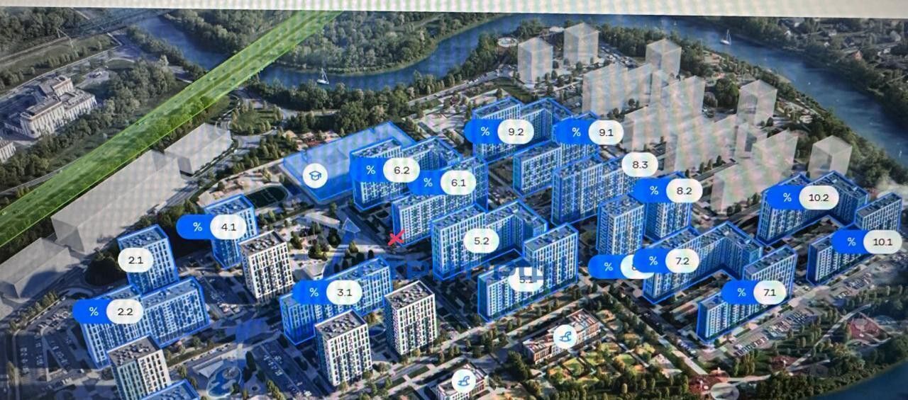 торговое помещение городской округ Домодедово с Ям ЖК Прибрежный Парк Царицыно, к 6. 1 фото 1