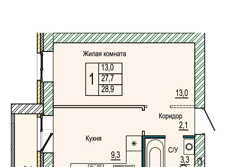 квартира г Волгоград р-н Кировский ЖК «Колизей» фото 1
