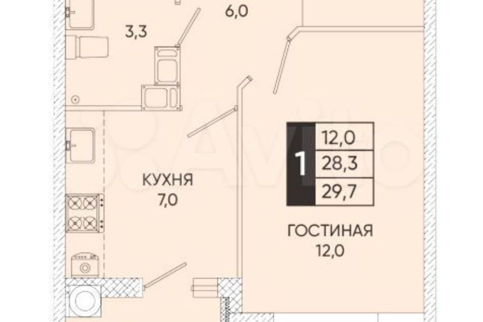 квартира г Ростов-на-Дону р-н Пролетарский ул Берберовская 30 Ростов-на-Дону городской округ фото 1