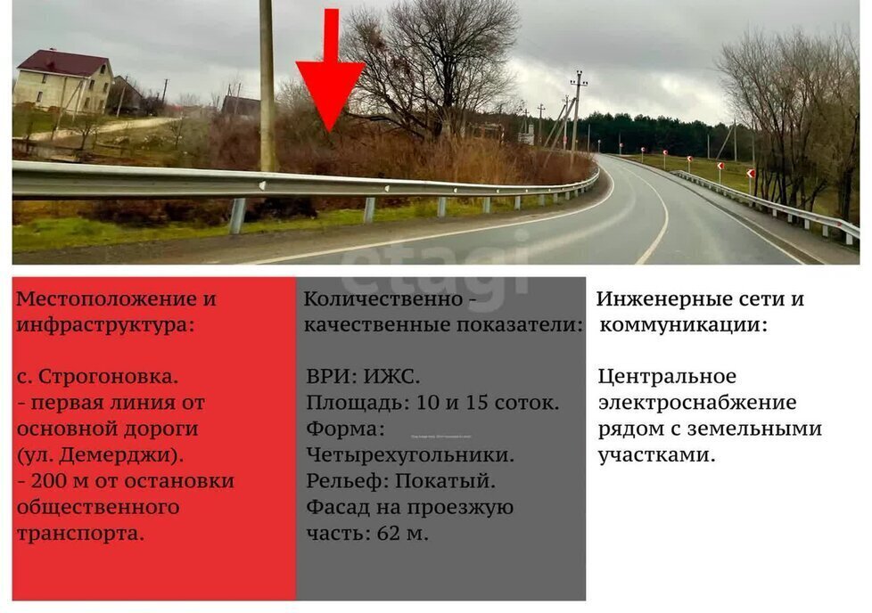 земля р-н Симферопольский с Строгоновка ул Ай-Петри Трудовское сельское поселение фото 1