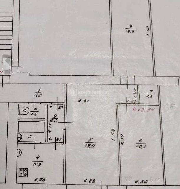 квартира г Ковров ул Ногина 59 Ковров городской округ фото 8