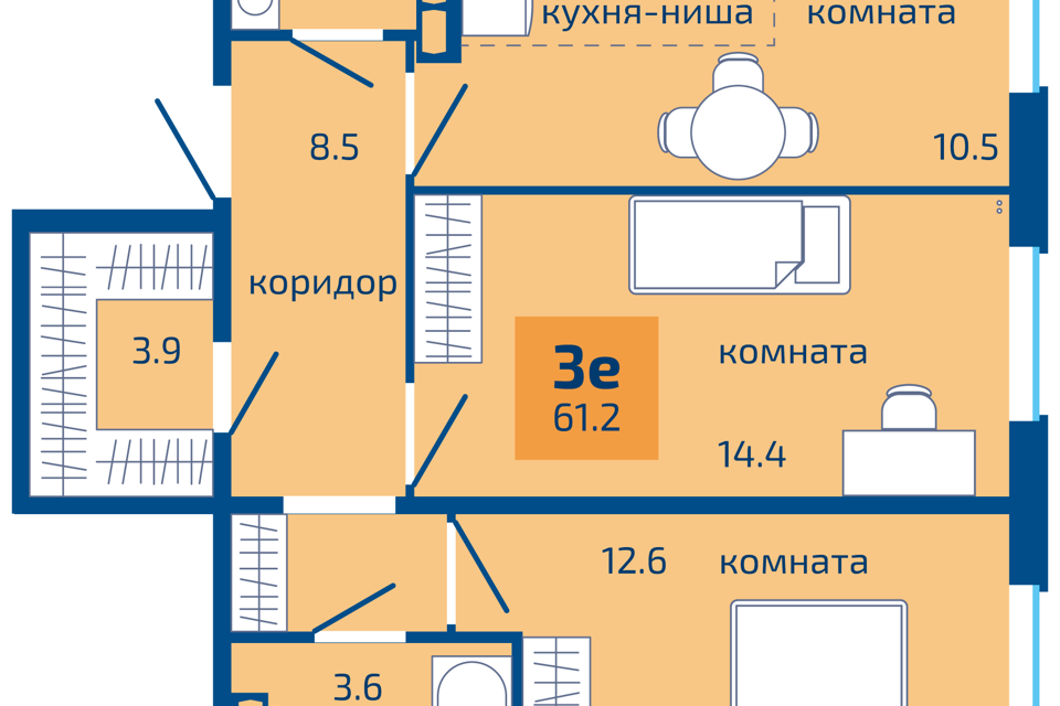 квартира г Пермь р-н Мотовилихинский ул Целинная 59/1 Пермь городской округ фото 1