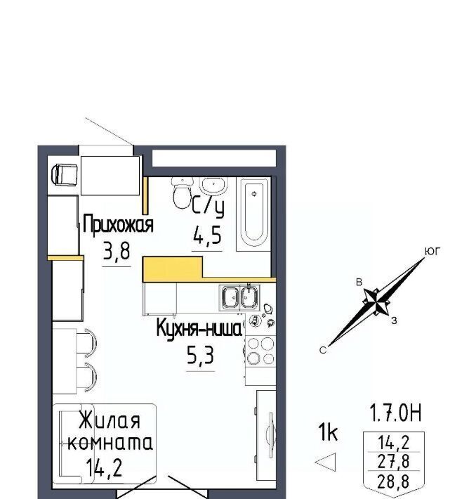 квартира г Екатеринбург ул Тюльпановая 12 Проспект Космонавтов фото 1