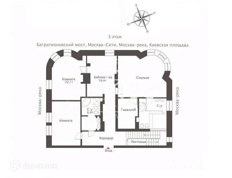 квартира г Москва пер 7-й Ростовский 11 Центральный административный округ фото 10