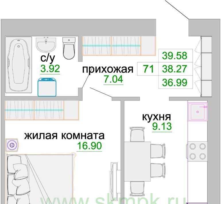 квартира р-н Зеленоградский г Зеленоградск ул Тургенева 16ак/2 фото 1