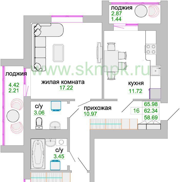 квартира р-н Зеленоградский г Зеленоградск ул Тургенева 16ак/2 фото 1