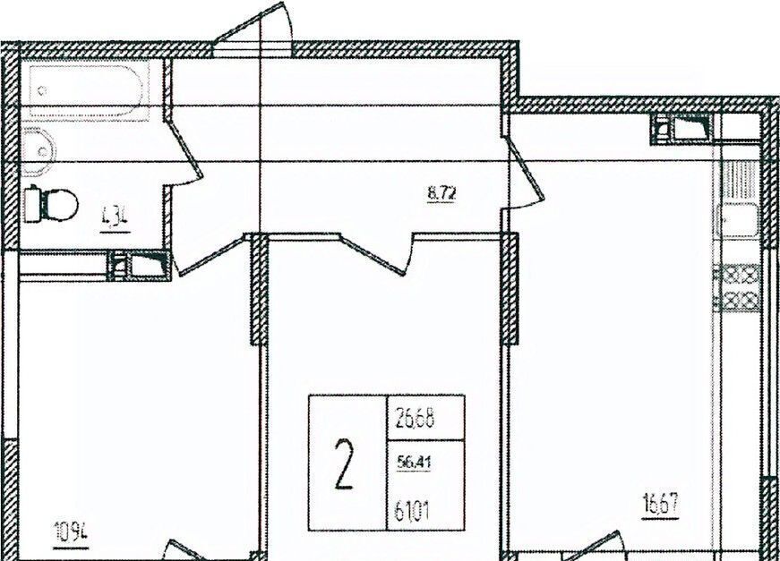 квартира г Краснодар р-н Прикубанский ул им. Кирилла Россинского 3/1 фото 3