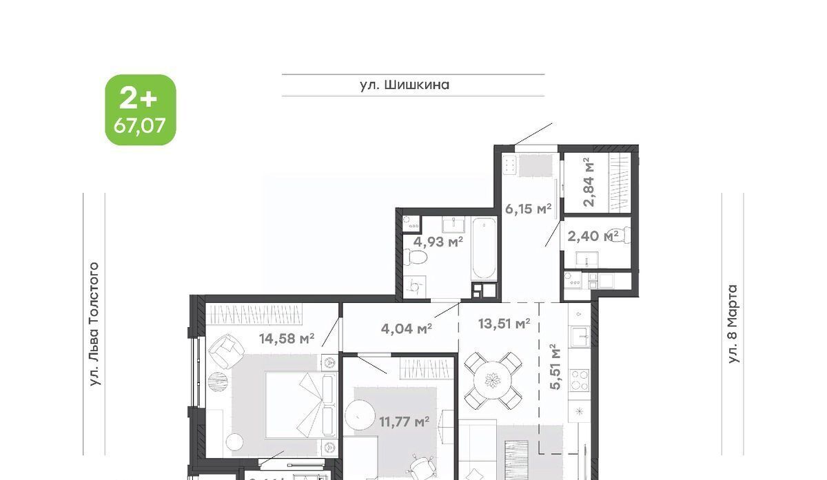 квартира г Ижевск р-н Индустриальный ул Шишкина 20к/1 фото 1