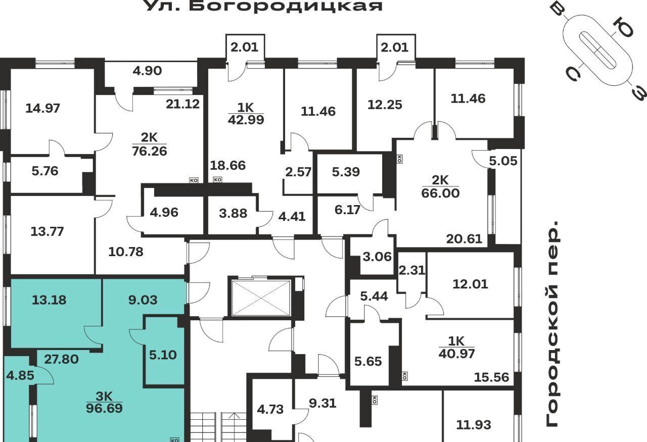 квартира г Тула р-н Центральный ул Богородицкая 8в фото 2