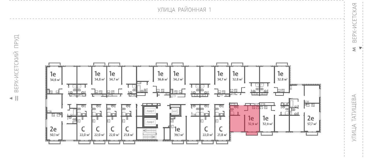квартира г Екатеринбург р-н Верх-Исетский Динамо ВИЗ ЖК Зеленый остров жилрайон фото 2
