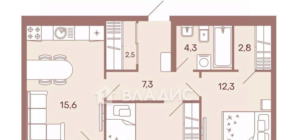 квартира г Пенза р-н Железнодорожный ул Измайлова 38 Квартал «Norwood» фото 20