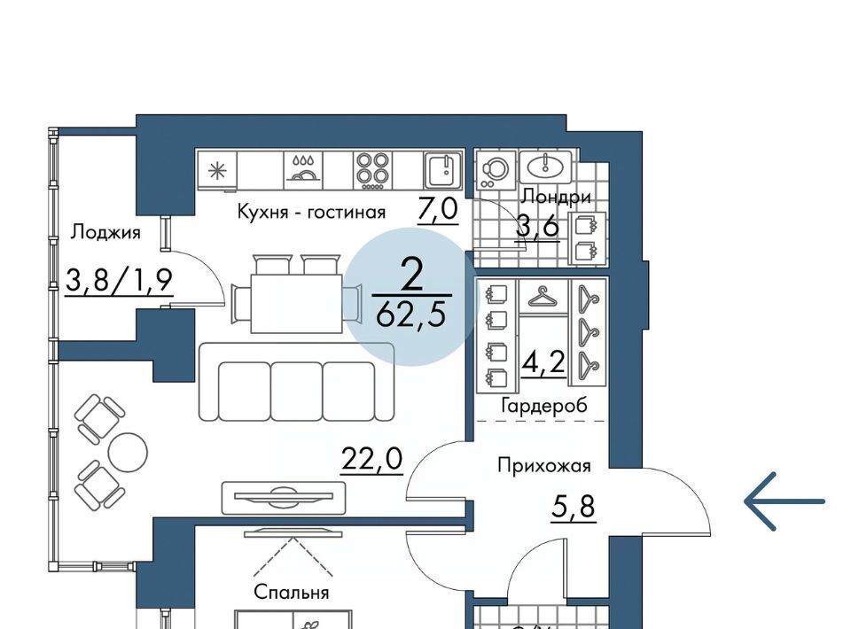 квартира г Красноярск р-н Свердловский Пашенный лофт-район «Портовый» Портовый жилой комплекс фото 1