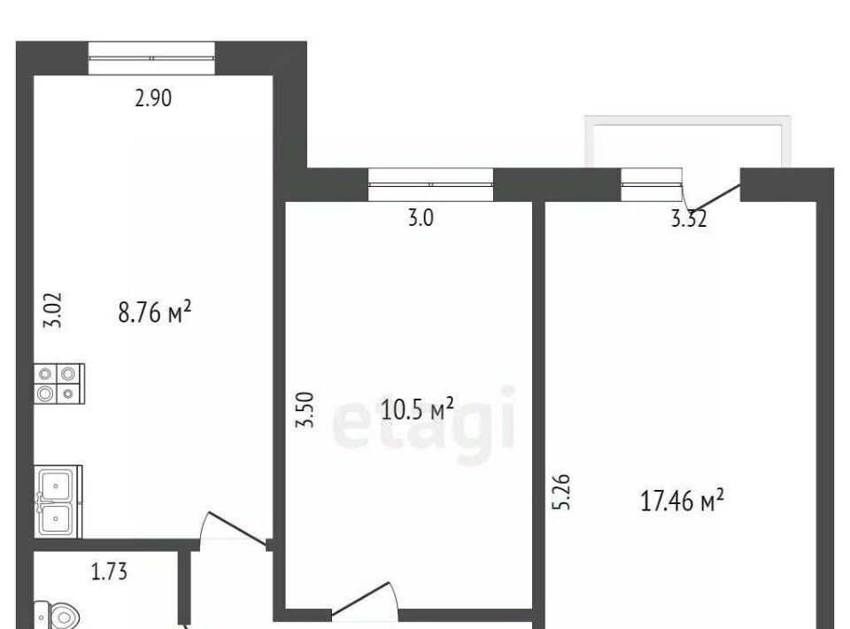 квартира г Самара Безымянка б-р Маршала Василевского 3 мкр Крутые Ключи фото 2