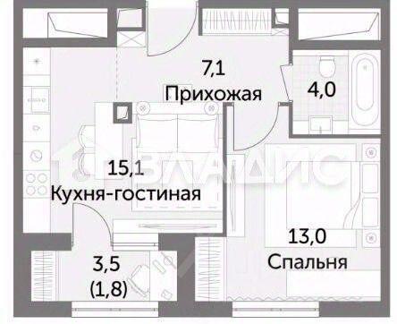 квартира г Москва метро Ростокино СЗАО ул Сергея Эйзенштейна 8 c2, Московская область фото 2