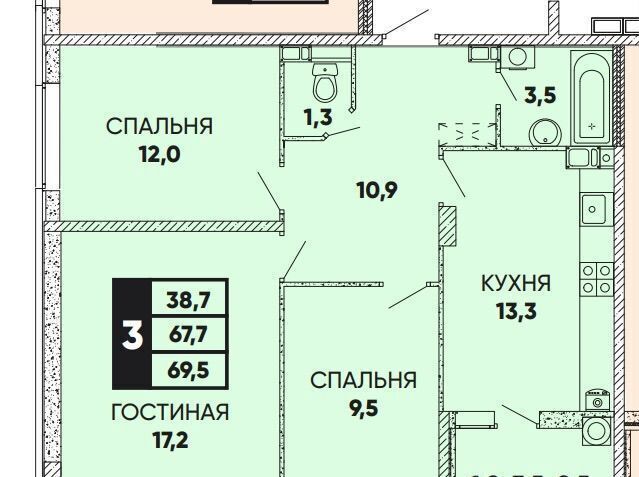 квартира г Ростов-на-Дону р-н Пролетарский ул Берберовская 26с/1 фото 1