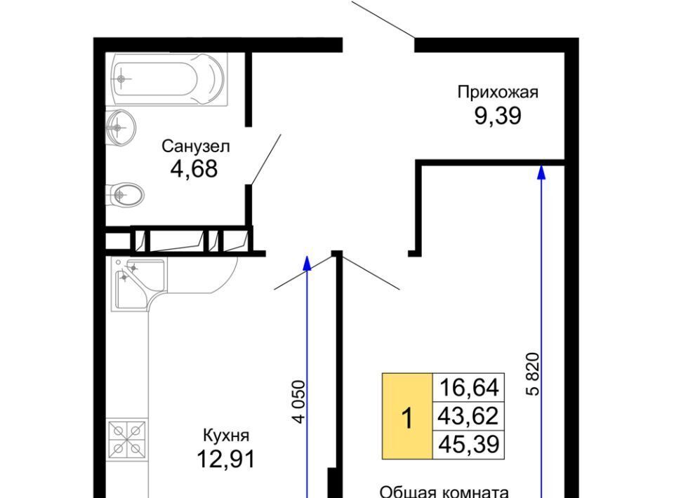 квартира г Краснодар р-н Прикубанский ул Ростовское Шоссе 30/7 ЖК «Лучший» фото 1