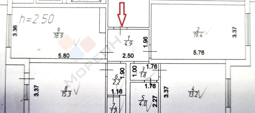 квартира г Краснодар р-н Прикубанский ул им. Героя Аверкиева А.А. 10 фото 13