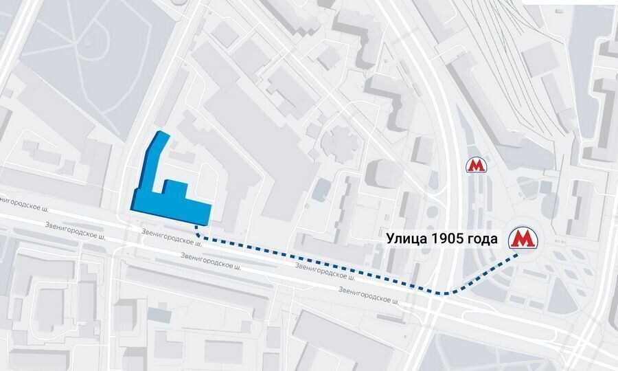 торговое помещение г Москва метро Улица 1905 года ш Звенигородское 18/20к 1 муниципальный округ Пресненский фото 4