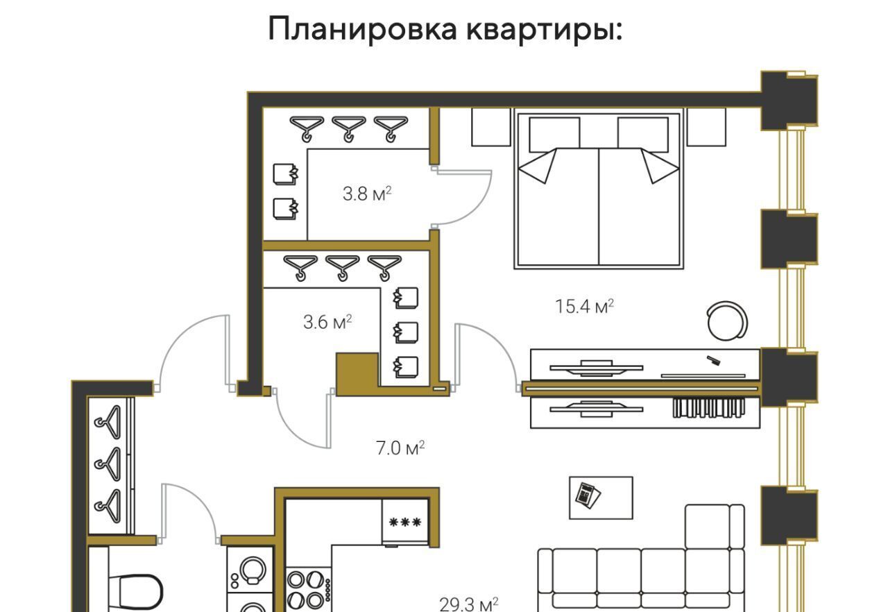 квартира г Санкт-Петербург метро Площадь Мужества аллея Академика Лихачёва 7 округ Светлановское фото 17